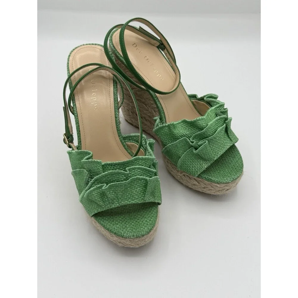 (Authentic) Dee Ocleppo Espadrille Wedge Sandal NWT Size 6 ‎ Retail $345.00
